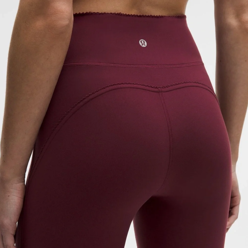 Lululemon Groove No Line High-Rise Flared Pant Heart Burgundy Bay Valentines Day